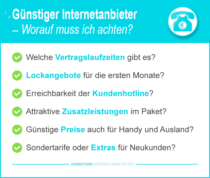 Günstiger Internetanbieter gesucht